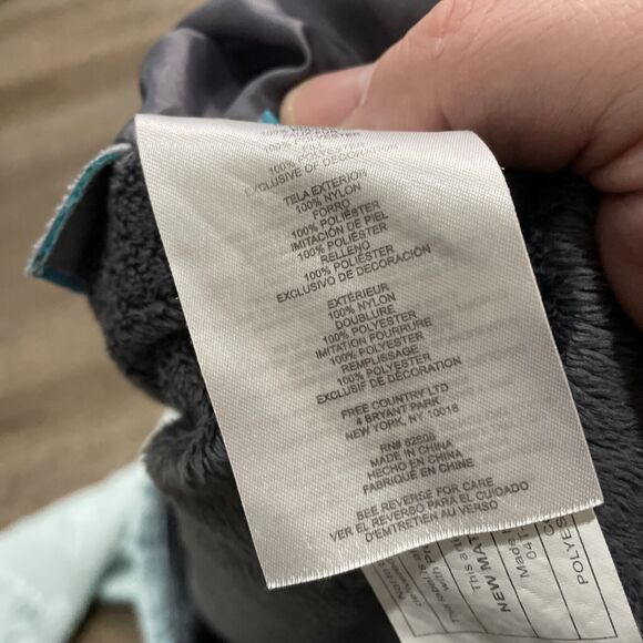 Free Country Women’s Lightweight Zip up Jacket Aqua Blue Fleece Lined Size XL - Picture 9 of 9